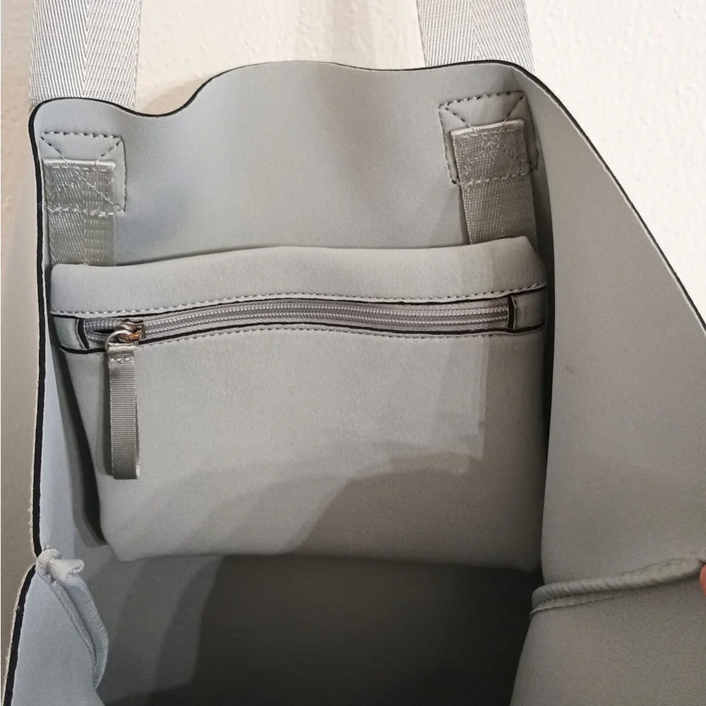 NWT Max Mara Palizzo Light Gray Foam Fabric Tote Handbag Shop Bag READ - Picture 9 of 13